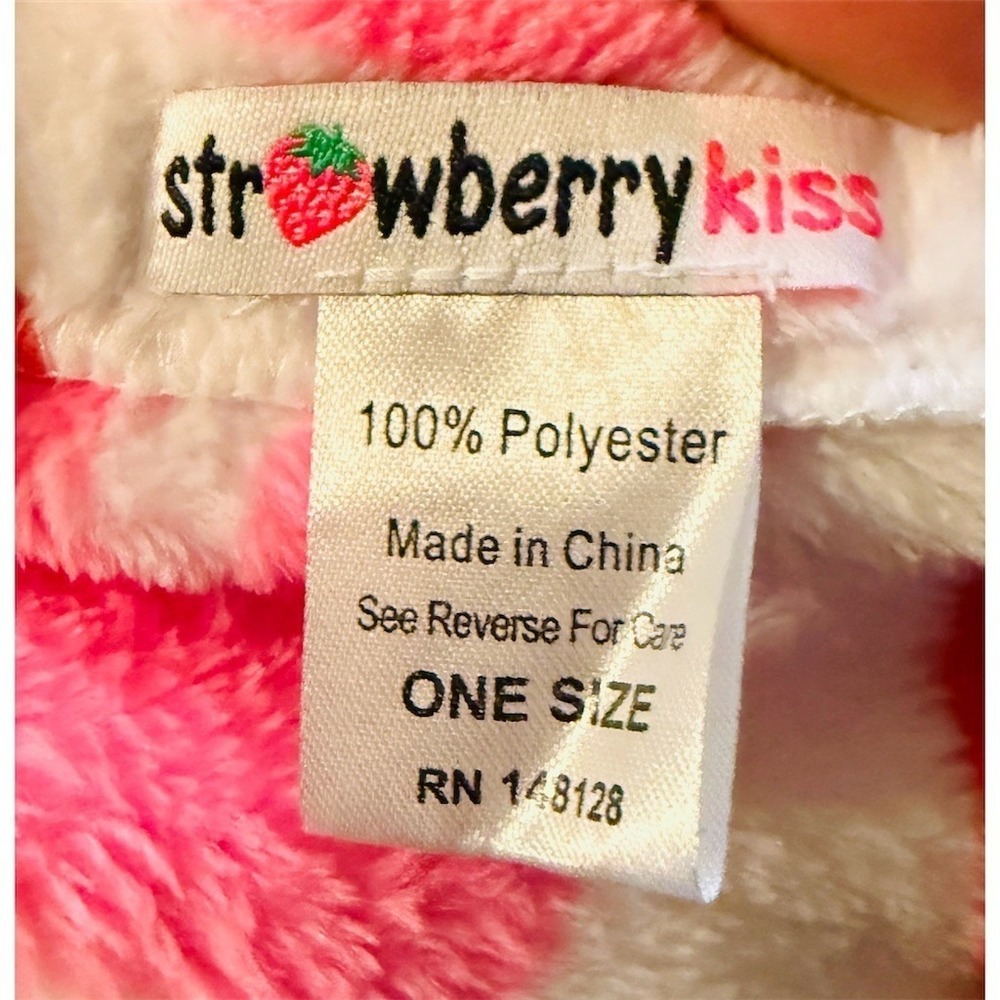 Strawberry Kiss Spa Wrap Towel Hair Wrap Set OSFA Valentine heart bridal soft - Picture 3 of 8